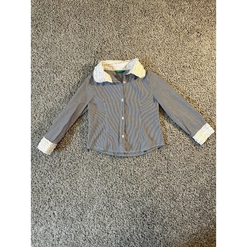 United Colors Of Bennetton Kids Button Down Shirt Striped Size 24M‎ Dressy
